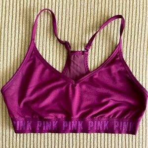 Maroon PINK sports bra
